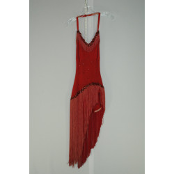 Ain't Misbehavin - Sexy Red Fringed & Sequined Dancer's Dress